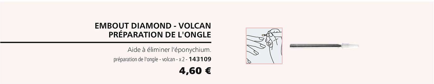 embout diamond - volcan préparation de l'ongle 143109