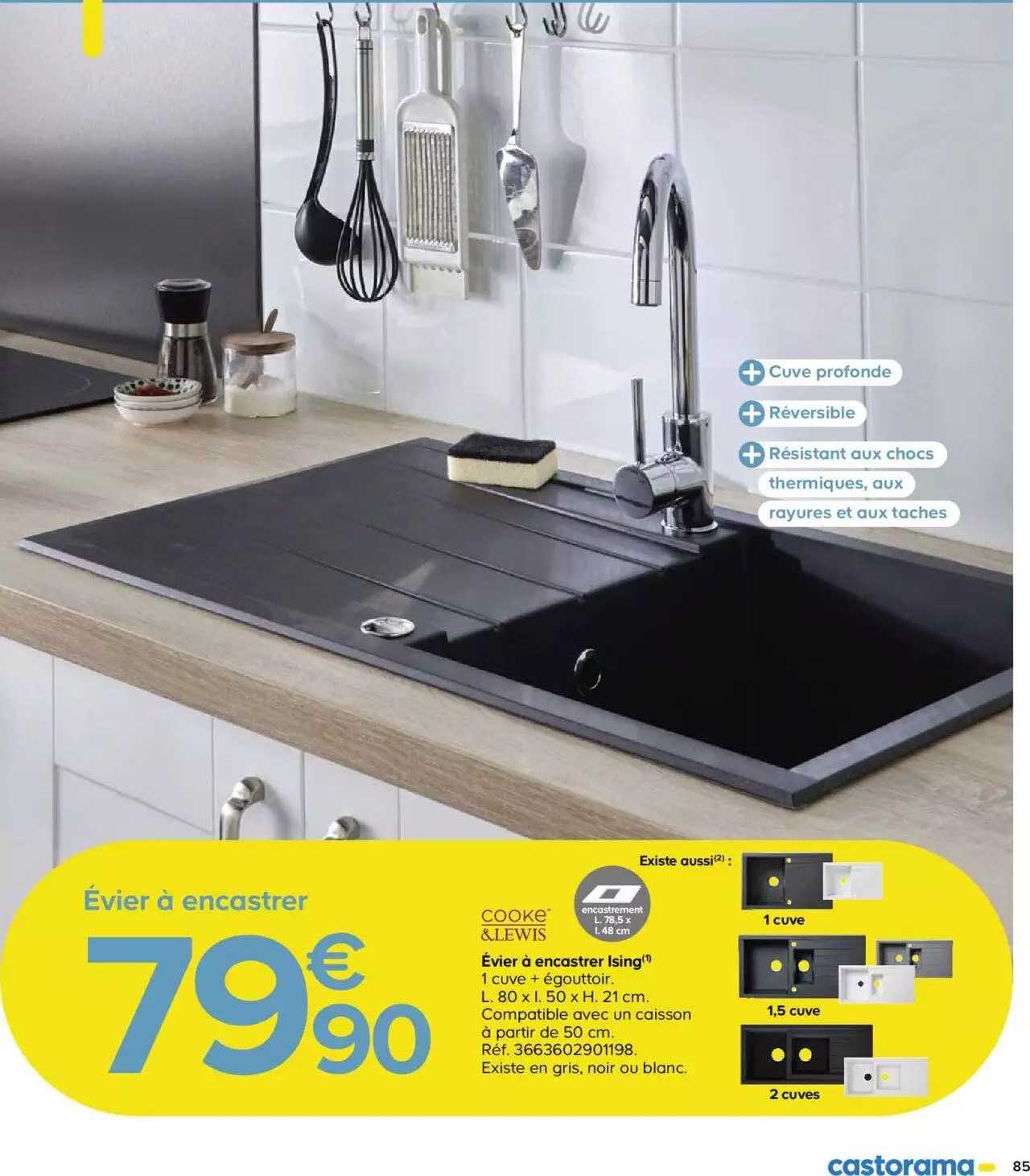 évier à encastrer ising cooke&lewis