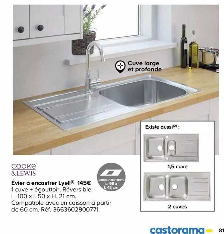 évier à encastrer lyell cooke&lewis