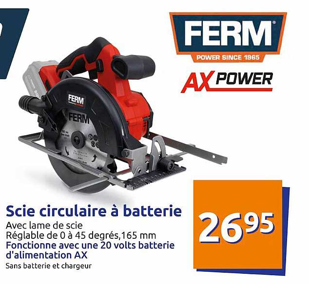 Ferm Scie Circulaire A Batterie
