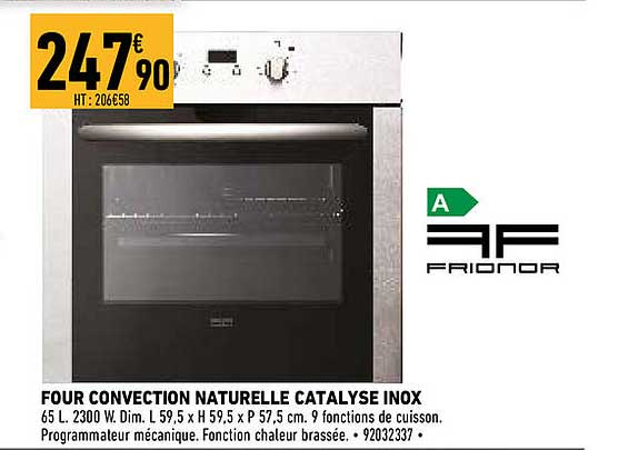 frionor four convection naturelle catalyse inox