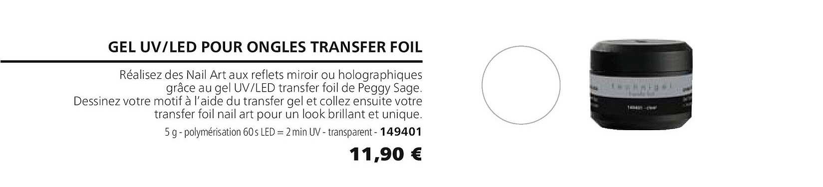 gel uv led pour ongles transfer foil 149401