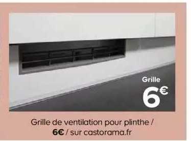 grille de ventilation pour plinthe