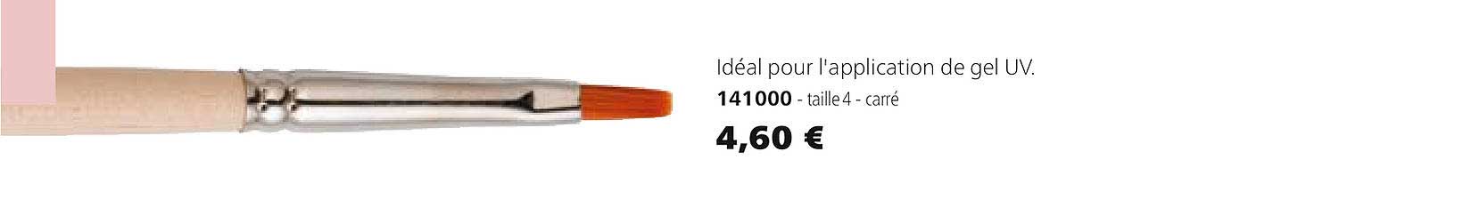 idéal pour l'application de gel uv 141000 taille 4 carré