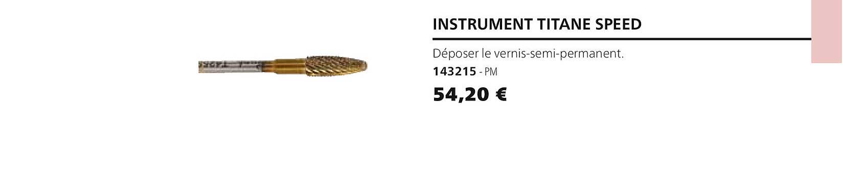 instrument titane speed 143215