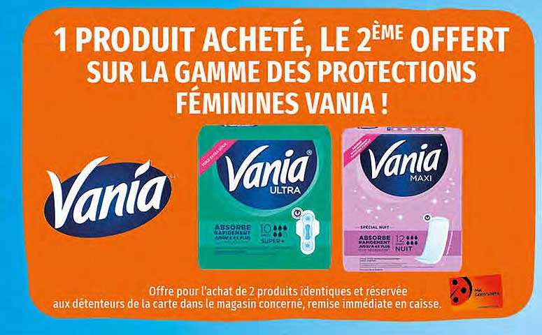 la gamme des protections féminines vania !