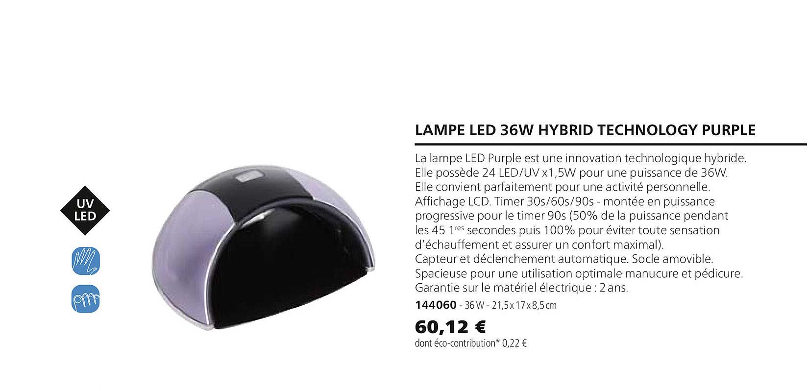 lampe led 36w hybrid technology purple 144060