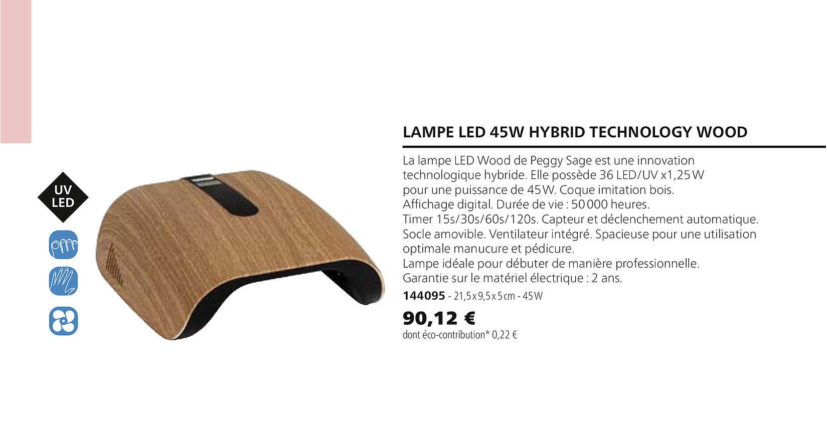 lampe led 45w hybrid technology wood 144095