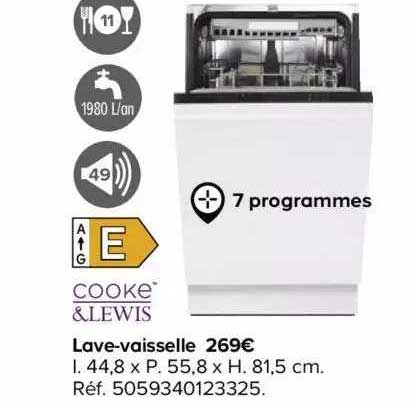 lave-vaisselle cooke&lewis