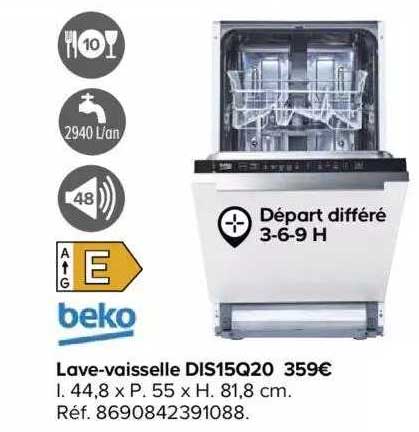 lave-vaisselle dis15q20 beko