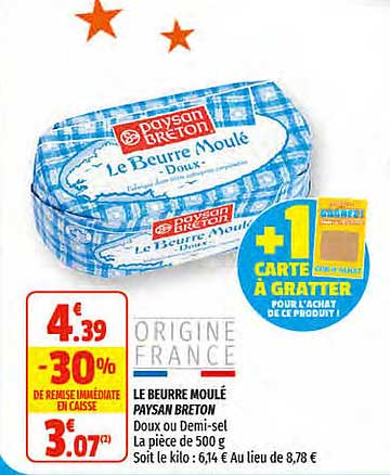 le beurre moulé paysan breton