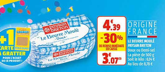 le beurre moulé paysan breton
