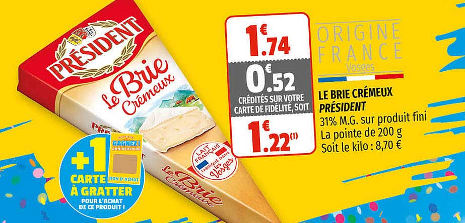 Le Brie Crémeux Président