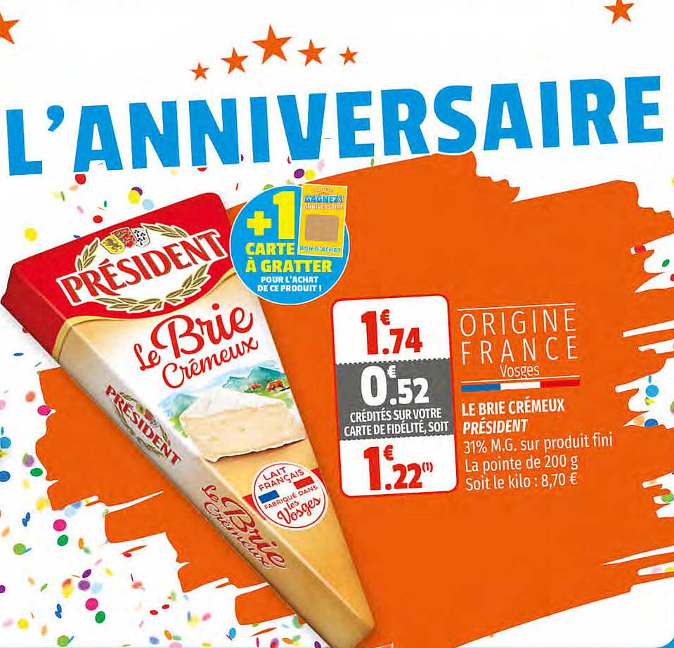 Le Brie Crémeux Président