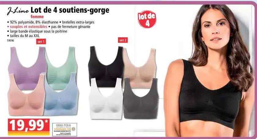 lot de 4 soutiens-gorge