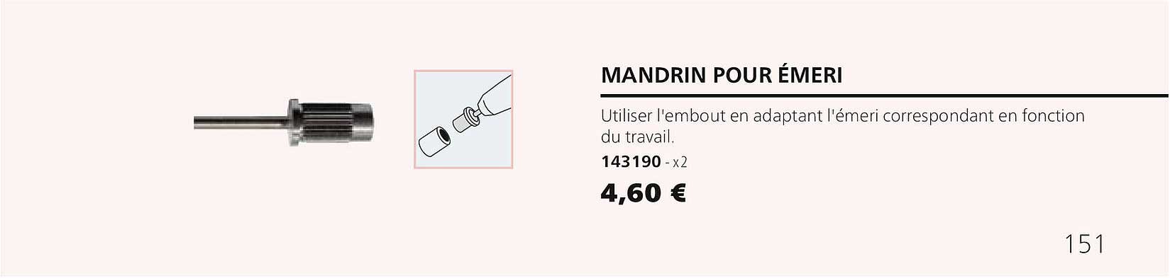Mandrin Pour émeri 143190