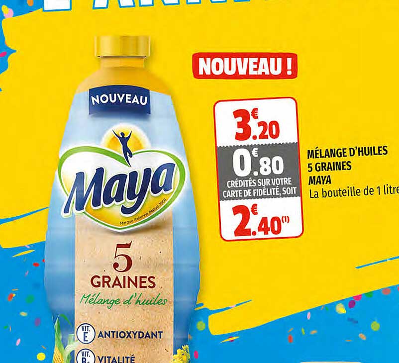 mélange d'huiles 5 graines maya