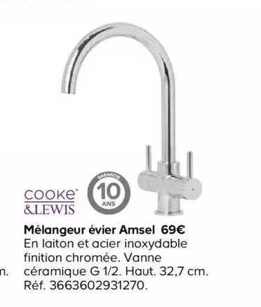 mélangeur évier amsel cooke&lewis