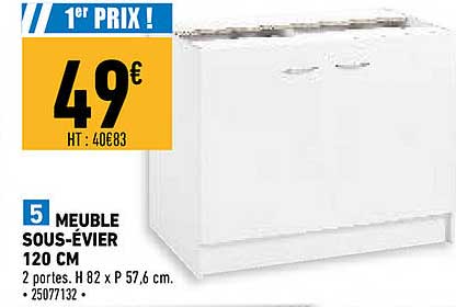 meuble sous-évier 120 cm