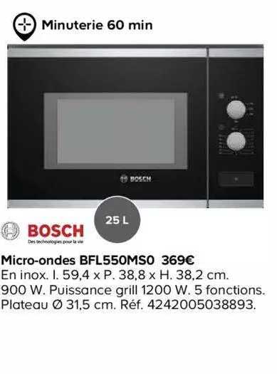 micro-ondes bfl550ms0 bosch