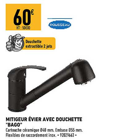 Mitigeur évier Avec Douchette "bago"