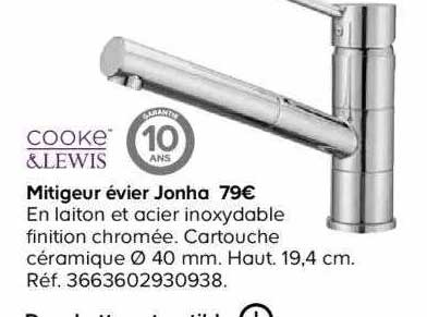 mitigeur évier jonha cooke&lewis