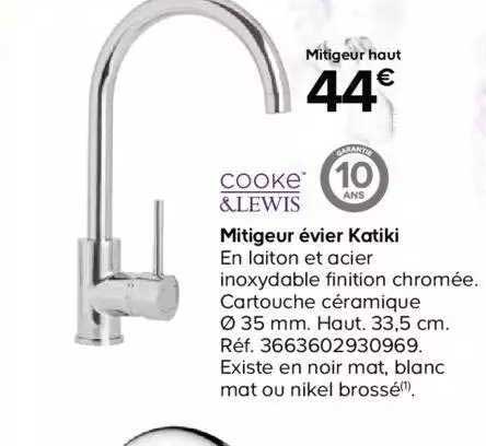mitigeur évier katiki cooke&lewis