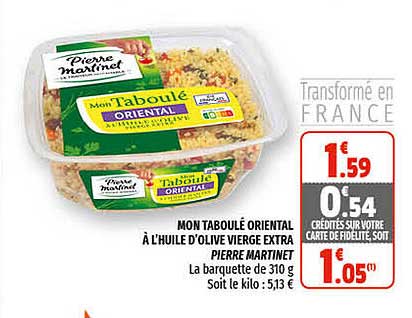 mon taboulé oriental à l'huile d'olive vierge extra pierre martinet