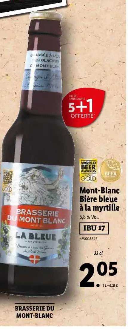 mont-blanc biere bleue a la myrtille