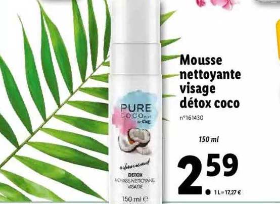 Mousse Nettoyante Visage Détox Coco
