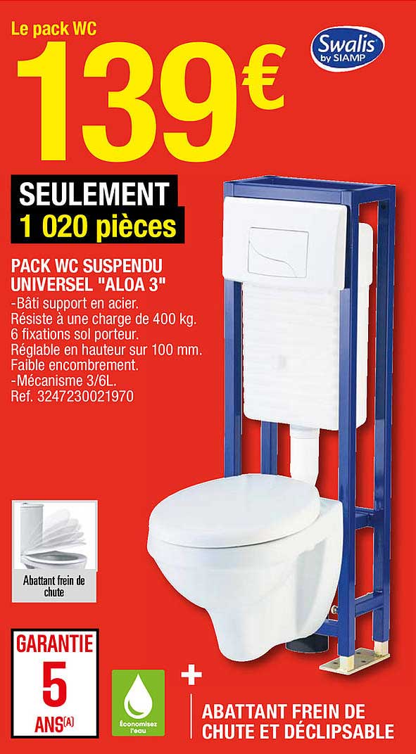 Pack Wc Suspendu Universel "aloa 3"