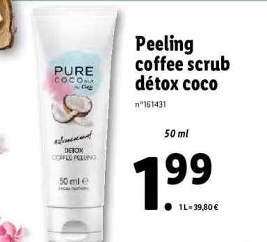 peeling coffee scrub détox coco