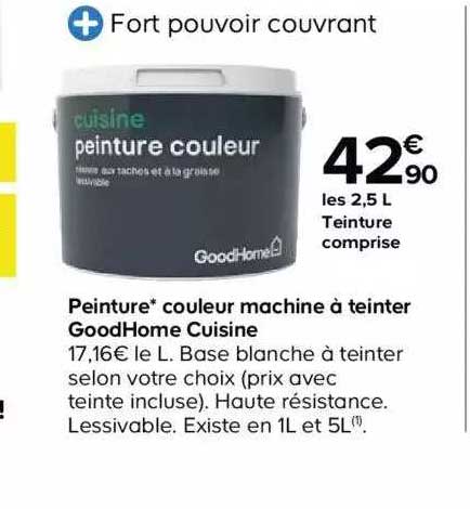 peinture couleur machine à teinter goodhome cuisine