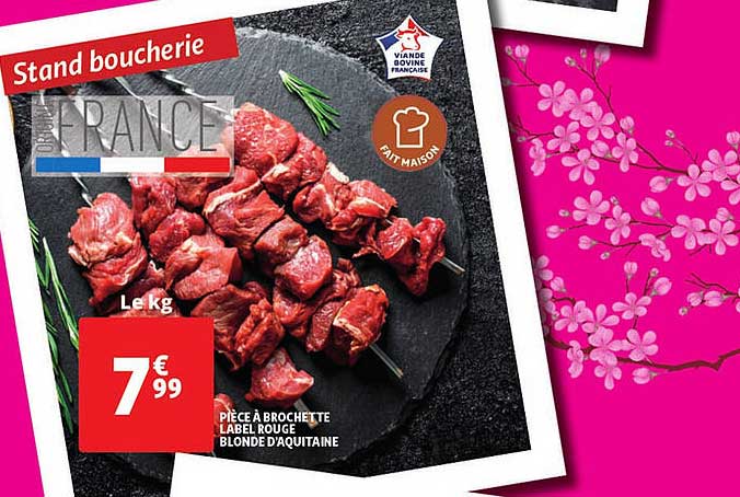 pièce à brochette label rouge blonde d'aquitaine