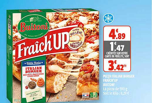 pizza italian burger fraîch'up buitoni