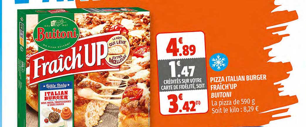 pizza italian burger fraîch'up buitoni
