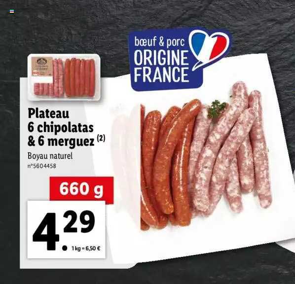 Plateau 6 Chipolatas & 6 Merguez