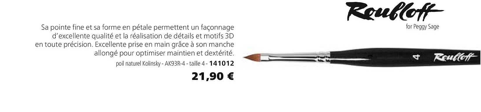 Poil Naturel Kolinsky - Ak93r-4 Taille 4 - 141012