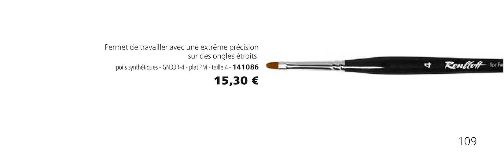 poils synthétiques gn33r4 plat pm taille 4 - 141086