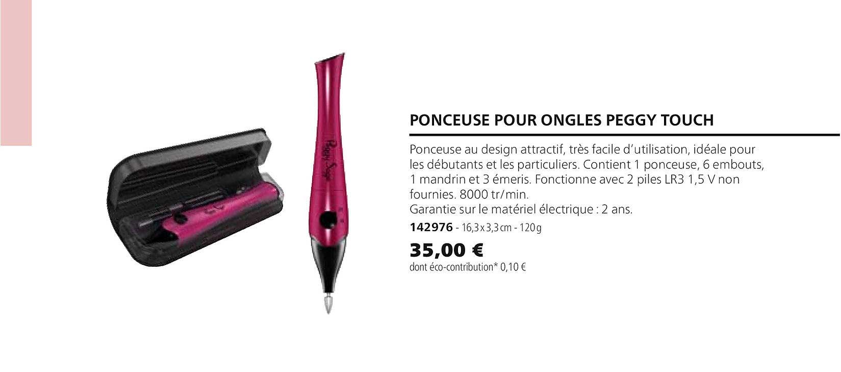 ponceuse pour ongles peggy touch 142976