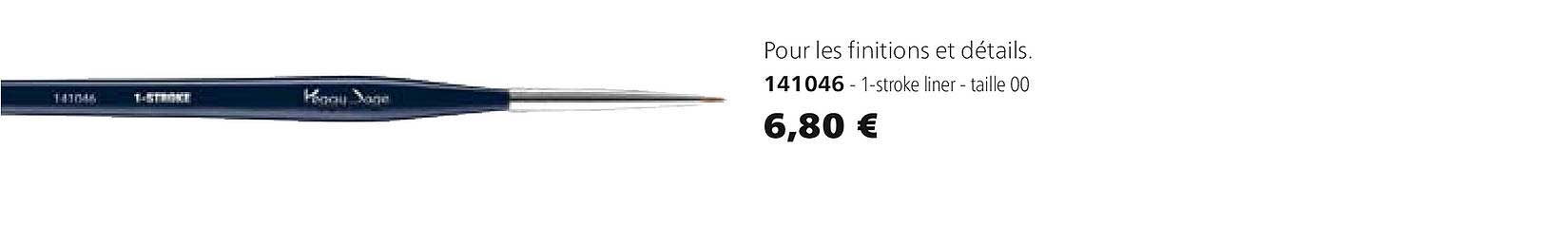 pour les finitions et détails 141046 1-stroke liner - taille 00