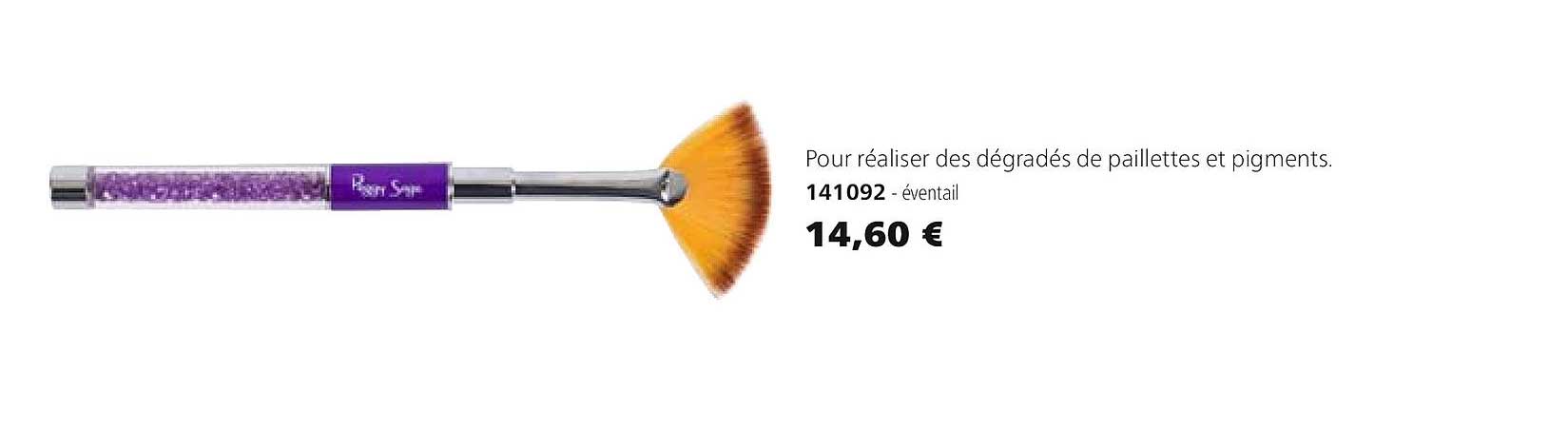pour réaliser des dégradés de paillettes et pigments 141092 éventail