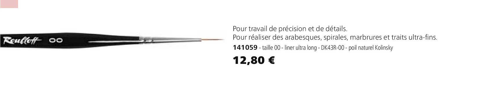 141059 taille 00 liner ultra long dk43r-00 poil naturel kolinksy