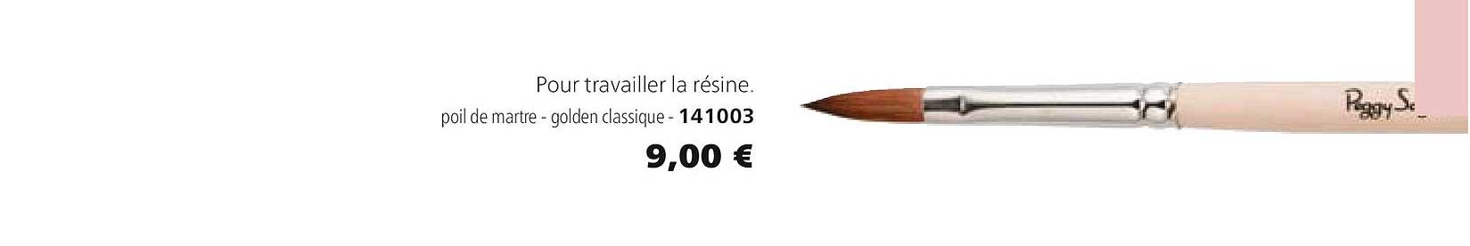 pour travailler la résine poil de martre - golden classique - 141003