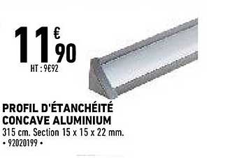 profil d'étanchéité concave aluminium