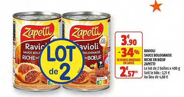 Ravioli Sauce Bolognaise Riche En Bœuf Zapetti