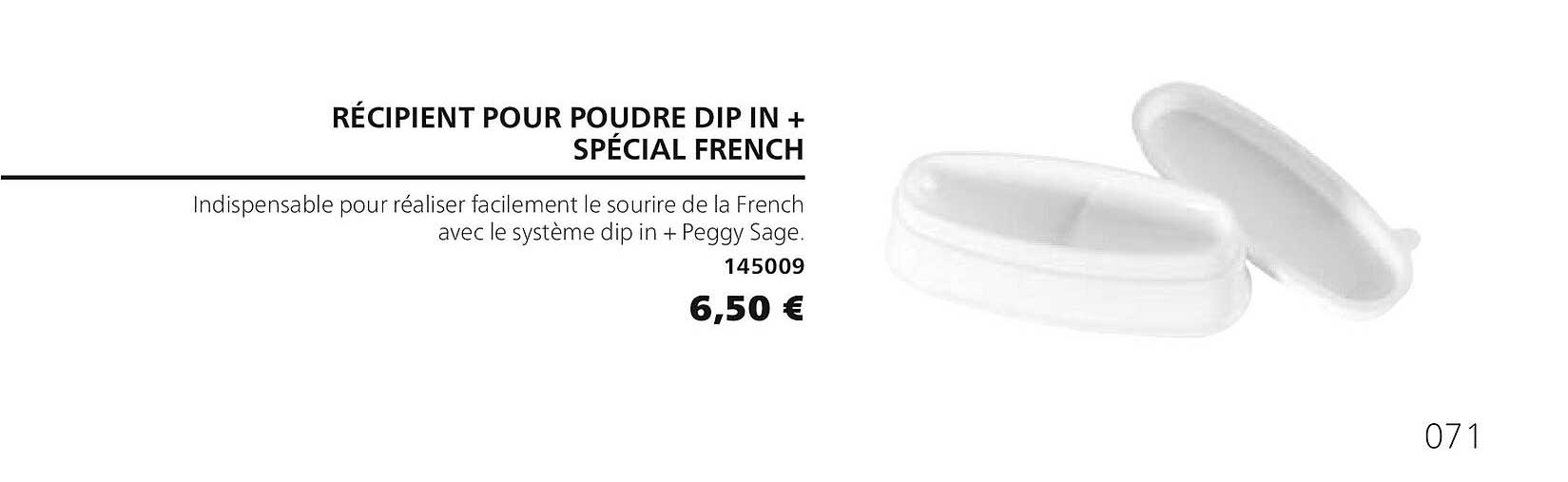 récipient pour poudre dip in + spécial french 145009
