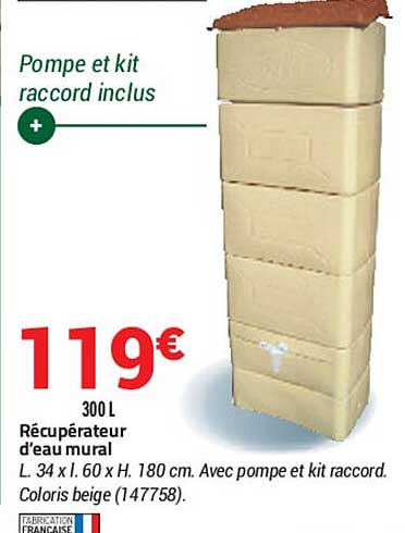 Récupérateur D'eau Mural