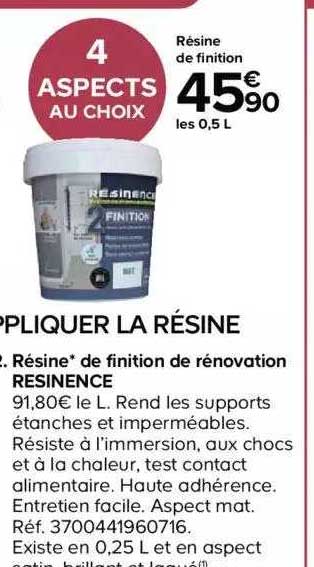 résine de finition de rénovation resinence
