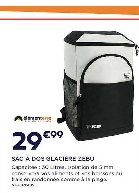 sac à dos glacière zebu élémenterre